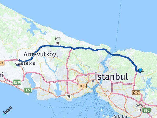 Sırapınar Çatalca Arası Kaç Km - Yol Tarifi