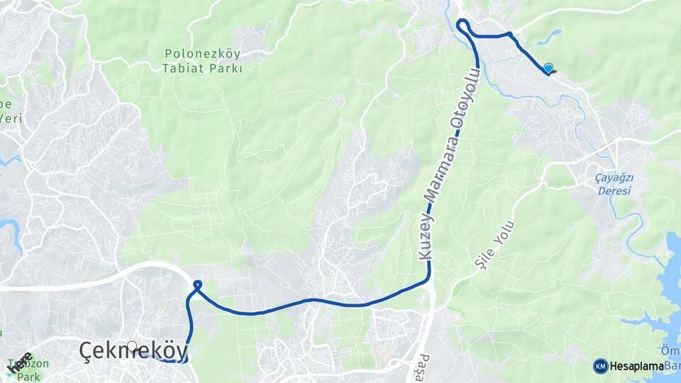 Sırapınar Çekmeköy Arası Kaç Km - Yol Tarifi