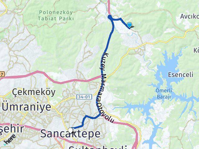 Sırapınar Sancaktepe Arası Kaç Km - Yol Tarifi