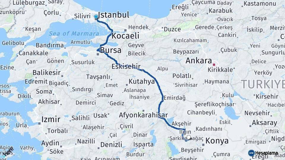 İstanbul Derbent Arası Kaç Km - Yol Tarifi