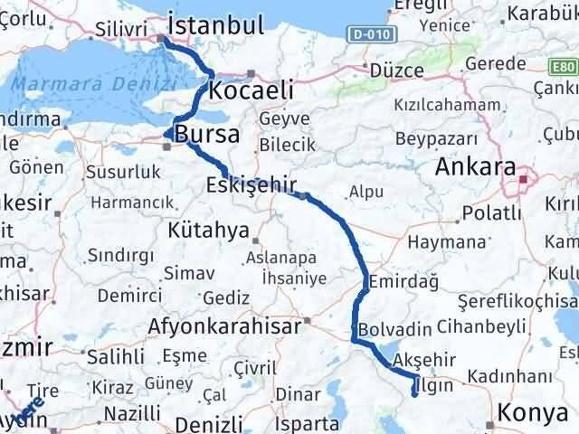 İstanbul Doğanhisar Konya Arası Kaç Km - Yol Haritası