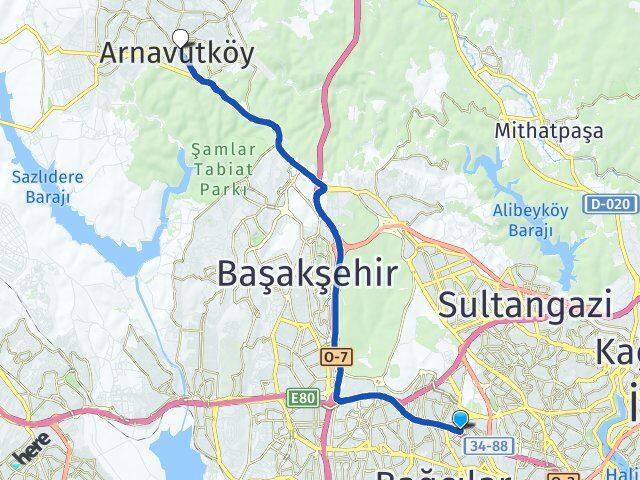 Birlik Arnavutköy Arası Kaç Km - Yol Tarifi