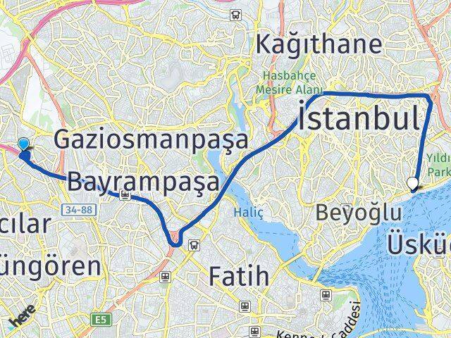 Birlik Beşiktaş Arası Kaç Km - Yol Tarifi