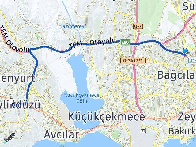 Birlik Beylikdüzü Arası Kaç Km - Yol Tarifi