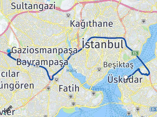 Birlik Üsküdar Arası Kaç Km - Yol Tarifi