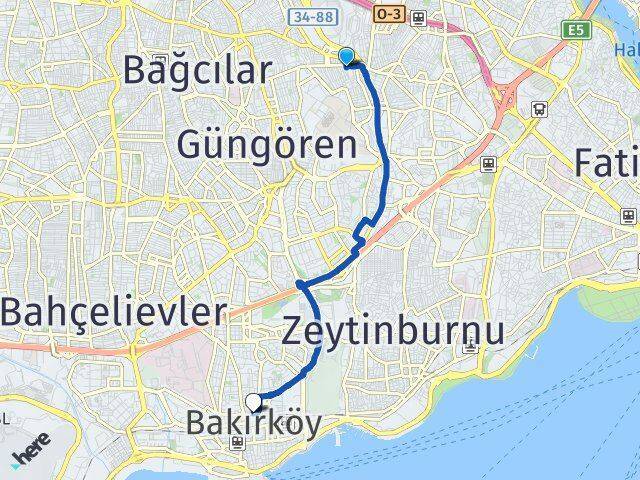 Davutpaşa Bakırköy Arası Kaç Km - Yol Tarifi