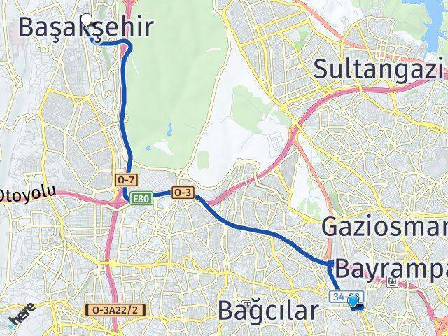 Davutpaşa Başakşehir Arası Kaç Km - Yol Tarifi