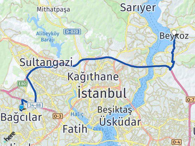 Fatih Beykoz Arası Kaç Km - Yol Tarifi