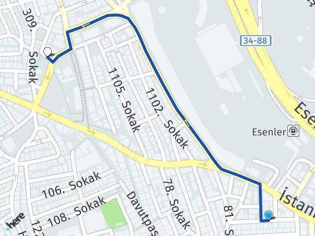 Mimar Sinan Esenler Arası Kaç Km - Yol Tarifi