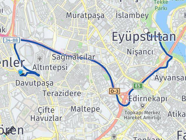 Mimar Sinan Eyüpsultan Arası Kaç Km - Yol Tarifi