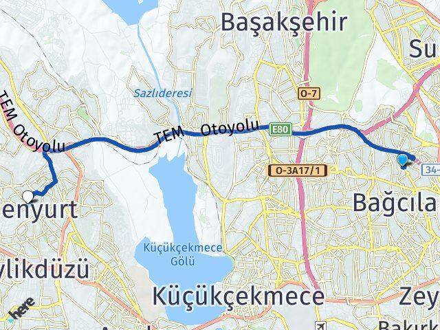 Tuna Esenyurt Arası Kaç Km - Yol Tarifi