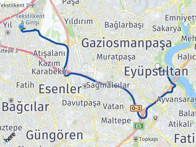 Turgut Reis Eyüpsultan Arası Kaç Km - Yol Tarifi