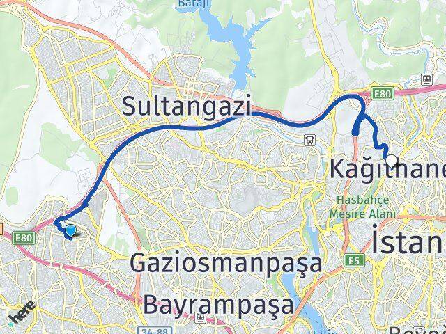 Turgut Reis Kağıthane Arası Kaç Km - Yol Tarifi