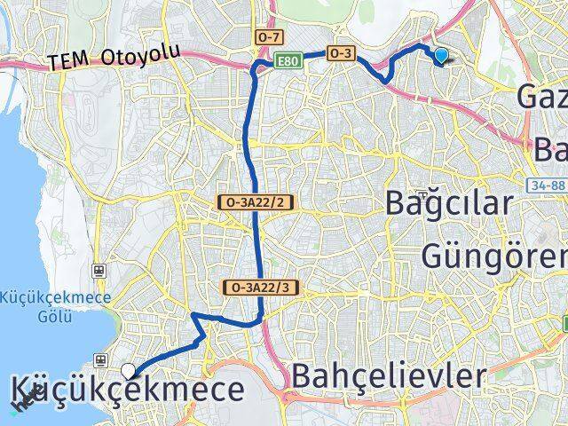 Turgut Reis Küçükçekmece Arası Kaç Km - Yol Tarifi