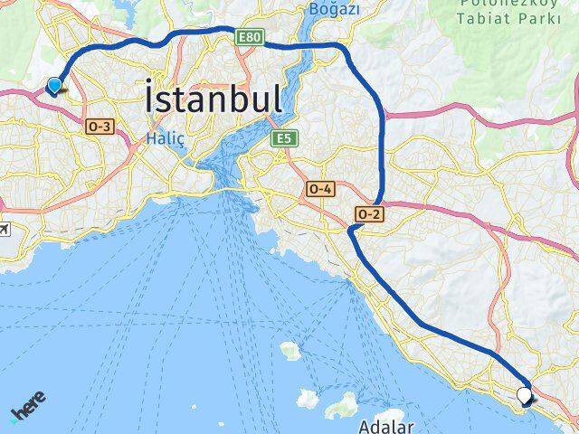 Turgut Reis Pendik Arası Kaç Km - Yol Tarifi