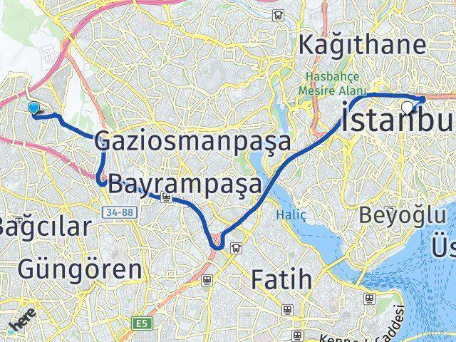 Turgut Reis Şişli Arası Kaç Km - Yol Tarifi