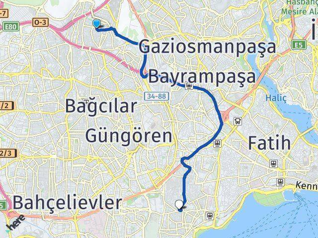 Turgut Reis Zeytinburnu Arası Kaç Km - Yol Tarifi