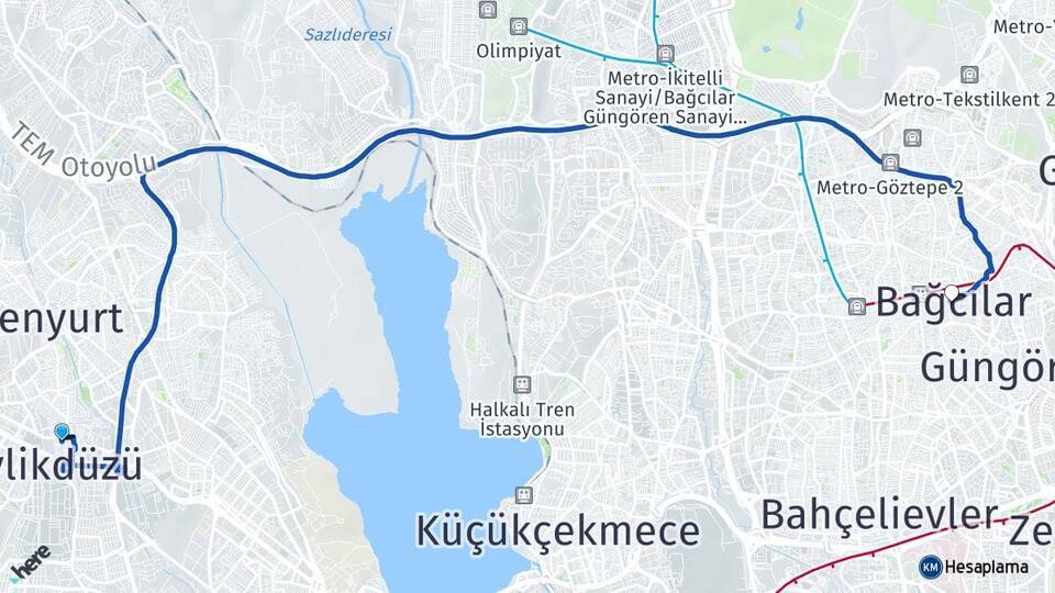 Güzelyurt Bağcılar Arası Kaç Km - Yol Tarifi