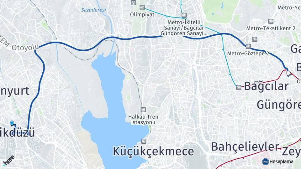 Güzelyurt Esenler Arası Kaç Km - Yol Tarifi