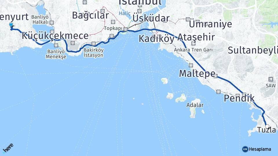 Güzelyurt Tuzla Arası Kaç Km - Yol Tarifi