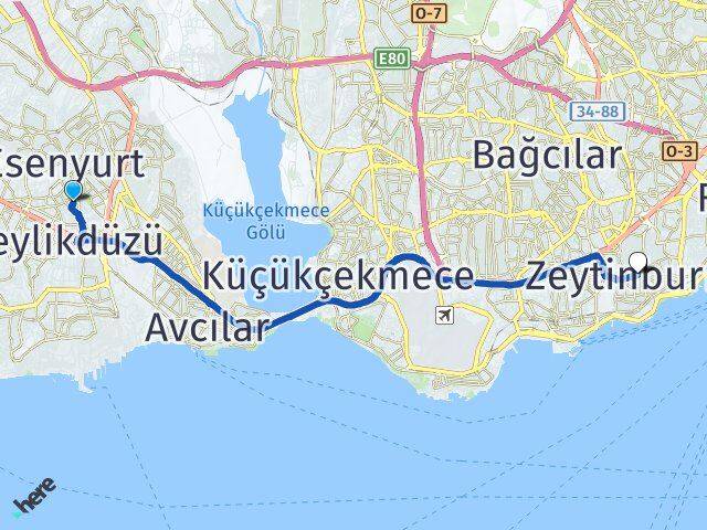Mehterçeşme Zeytinburnu Arası Kaç Km - Yol Tarifi