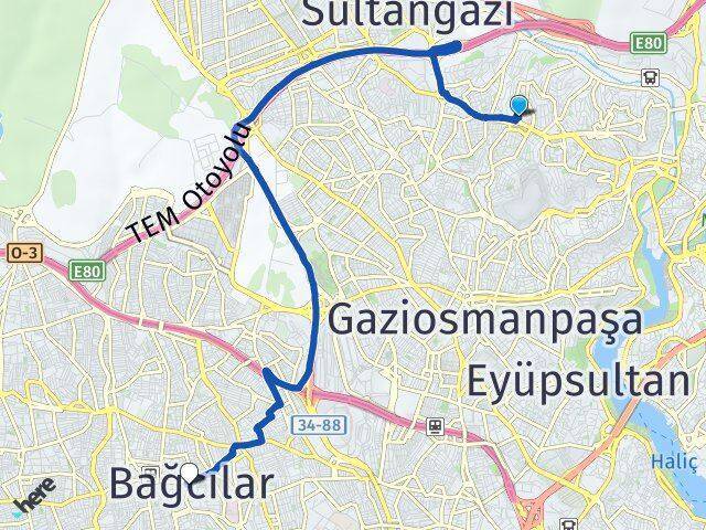 Akşemsettin Bağcılar Arası Kaç Km - Yol Tarifi