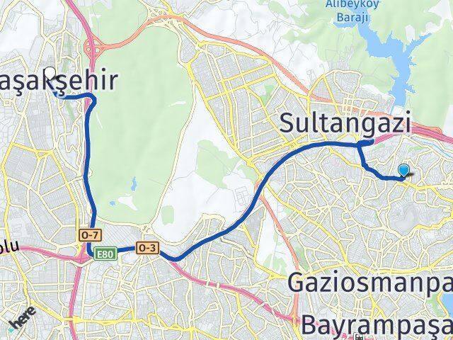 Akşemsettin Başakşehir Arası Kaç Km - Yol Tarifi