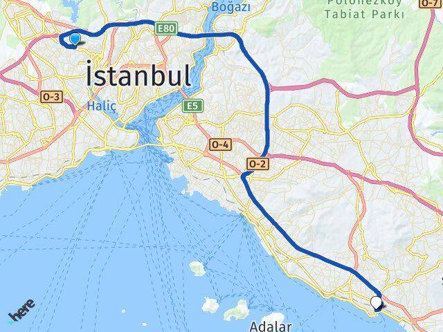 Akşemsettin Pendik Arası Kaç Km - Yol Tarifi