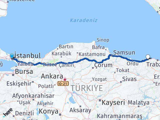 Alibeyköy Görele Arası Kaç Km - Yol Tarifi