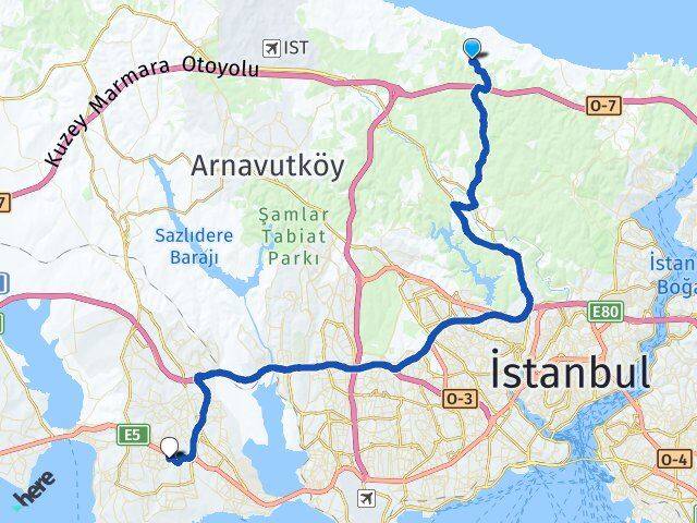 Çiftalan Beylikdüzü Arası Kaç Km - Yol Tarifi