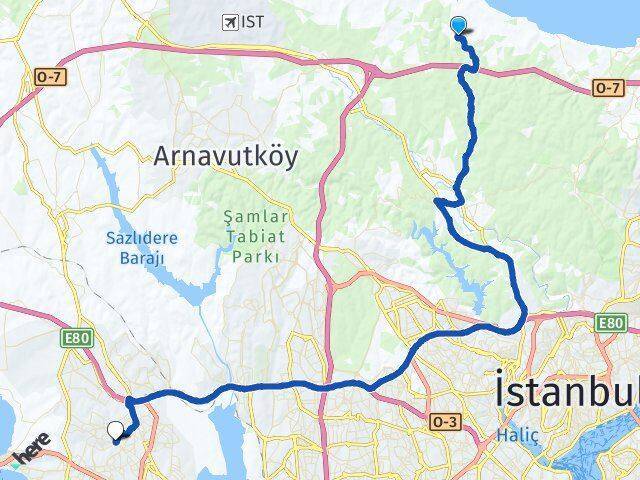 Çiftalan Esenyurt Arası Kaç Km - Yol Tarifi