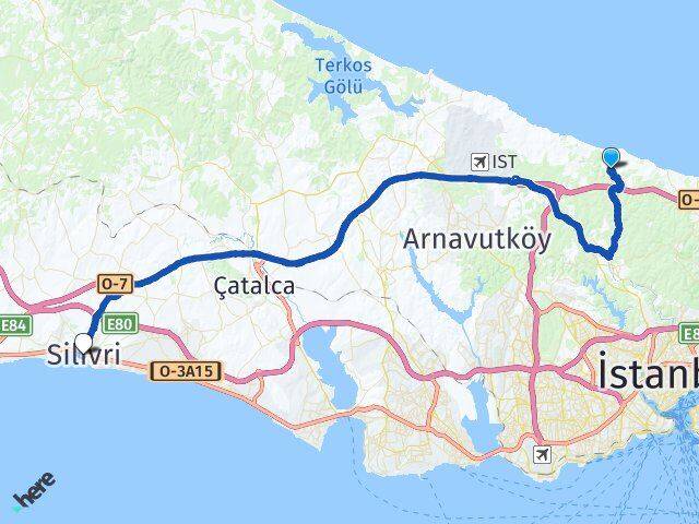 Çiftalan Silivri Arası Kaç Km - Yol Tarifi