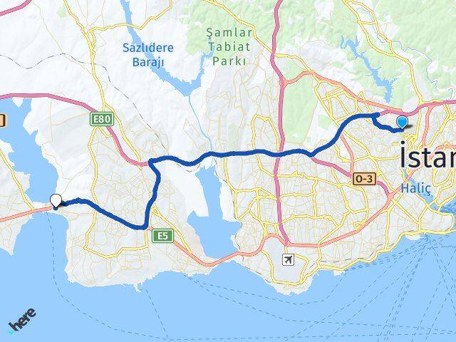 Çırçır Büyükçekmece Arası Kaç Km - Yol Tarifi