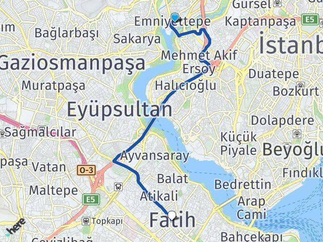 Emniyettepe Fatih Arası Kaç Km - Yol Tarifi