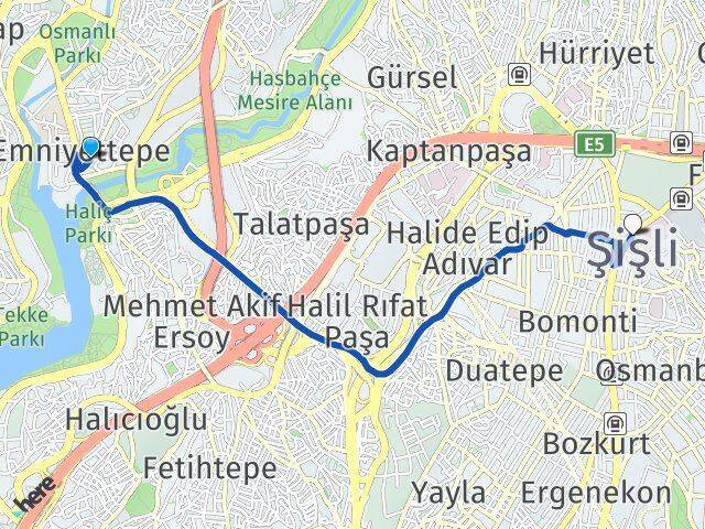 Emniyettepe Şişli Arası Kaç Km - Yol Tarifi