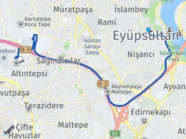 Eyüpsultan Esenler Otogarı Arası Kaç Km - Yol Tarifi