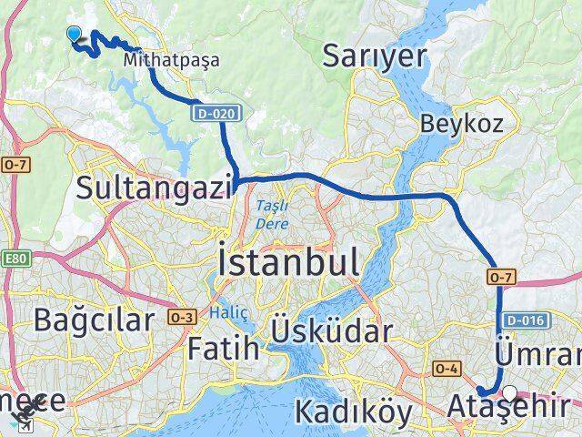 Pirinççi Ataşehir Arası Kaç Km - Yol Tarifi