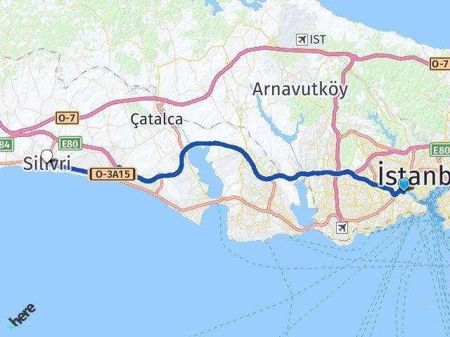 Ayvansaray Silivri Arası Kaç Km - Yol Tarifi