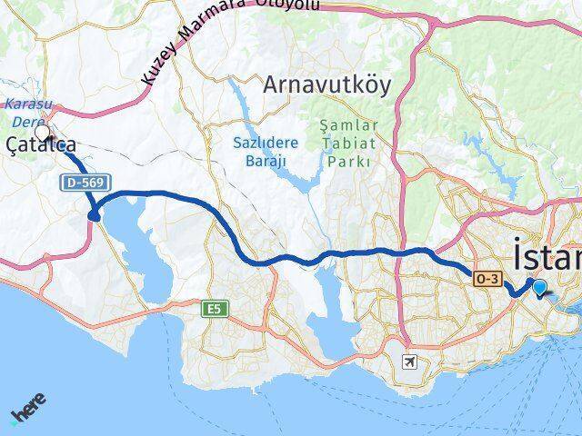 Balat Çatalca Arası Kaç Km - Yol Tarifi
