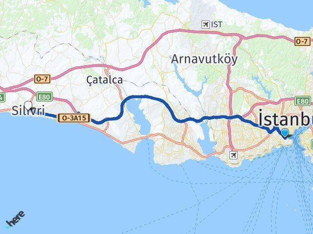 Demirtaş Silivri Arası Kaç Km - Yol Tarifi