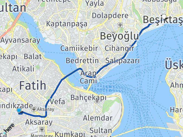 Haseki Sultan Beşiktaş Arası Kaç Km - Yol Tarifi