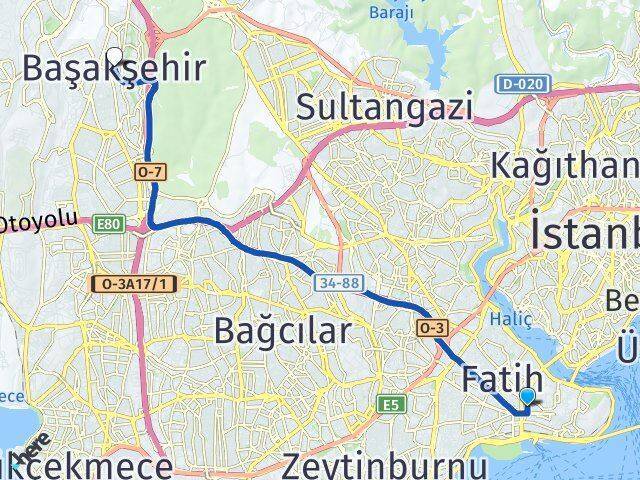 Kemalpaşa Başakşehir Arası Kaç Km - Yol Tarifi