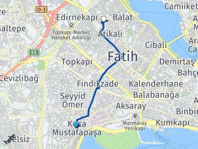Koca Mustafapaşa Derviş Ali Arası Kaç Km - Yol Tarifi