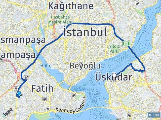 Mevlanakapı Üsküdar Arası Kaç Km - Yol Tarifi