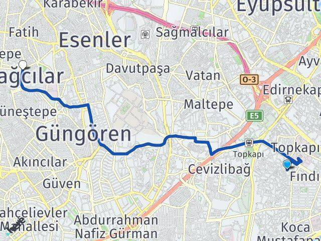 Şehremini Bağcılar Arası Kaç Km - Yol Tarifi