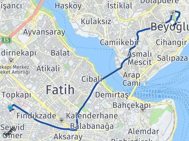 Şehremini Beyoğlu Arası Kaç Km - Yol Tarifi