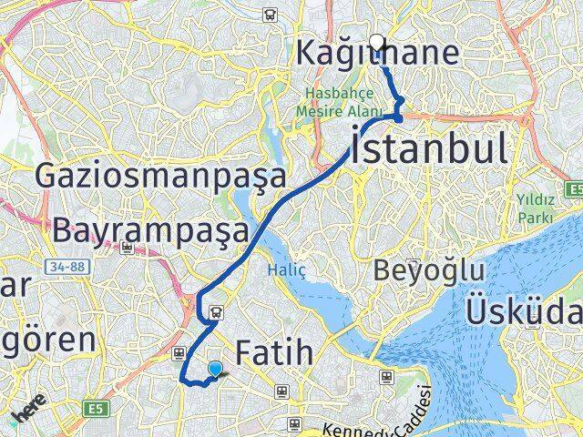 Şehremini Kağıthane Arası Kaç Km - Yol Tarifi