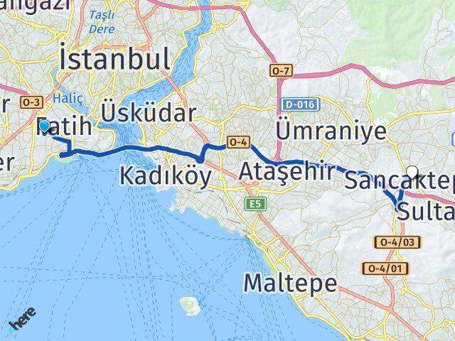 Şehremini Sancaktepe Arası Kaç Km - Yol Tarifi