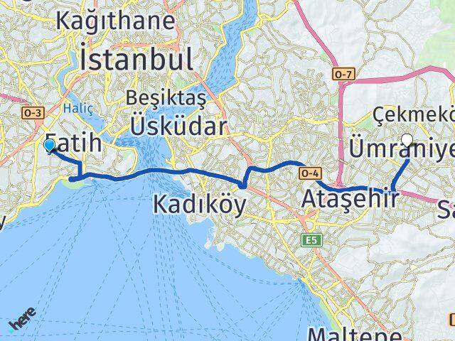 Şehremini Ümraniye Arası Kaç Km - Yol Tarifi