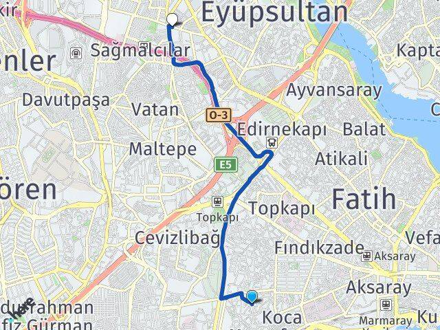 Silivrikapı Bayrampaşa Arası Kaç Km - Yol Tarifi